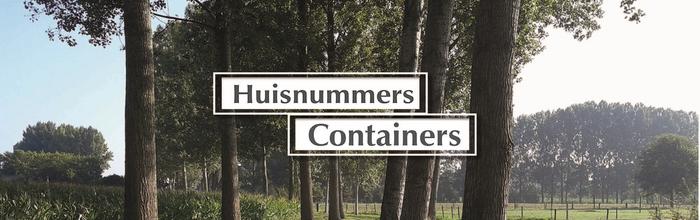 Huisnummers containerstickers - stickers container